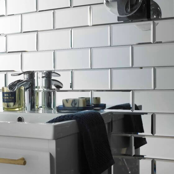 Lumiere Bevel Mirror Brick Mosaic 75x150mm All tiles TILEJOB