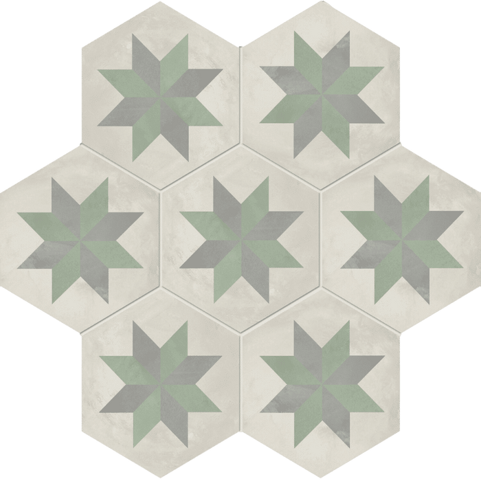 Vive Star Green Hexagon tiles 216x250mm All tiles TILEJOB