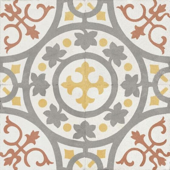 Livada yellow vitrified ceramic tiles cut sample TILEJOB.CO.UK