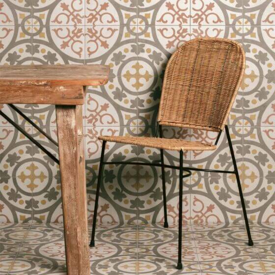 Livada yellow vitrified ceramic tiles cut sample TILEJOB.CO.UK
