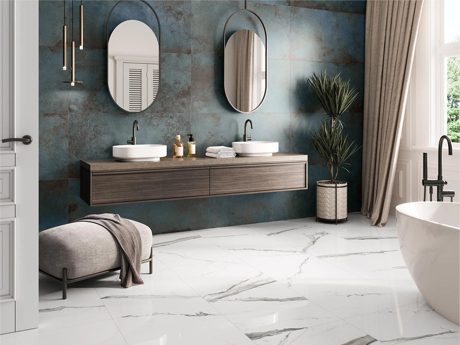Alloy Azzurro Semi Polished Porcelain Tiles 60x120cm All tiles TILEJOB.CO.UK