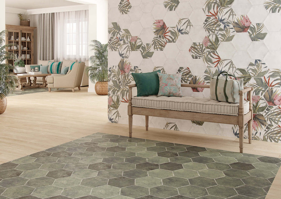 Foresta Blanco Hexagon 23x27cm All tiles TILEJOB
