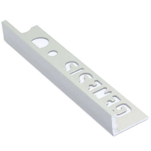 Aluminium Straight Edge Tile Trim Brushed Silver - 2500x12mm Trims TILEJOB