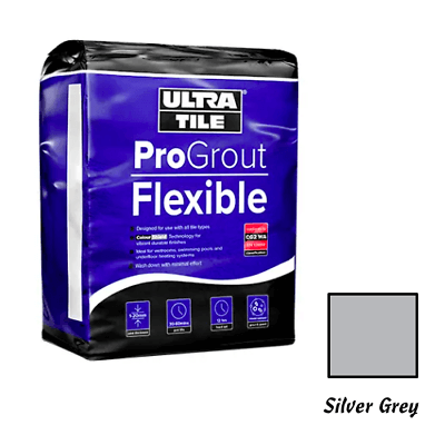 Grout Mid Grey Ultratilefix Progrout Flexible - 3kg Adhesive TILEJOB