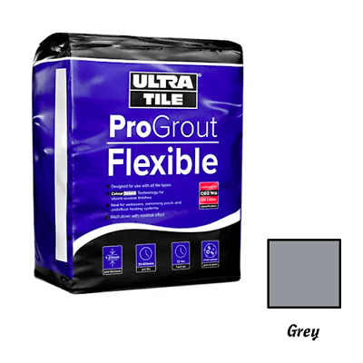 Grout Grey Ultratilefix Progrout Flexible - 10kg Adhesive TILEJOB