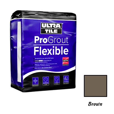 Grout Brown Ultratilefix Progrout Flexible - 3kg Adhesive TILEJOB