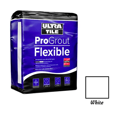 Grout White Ultratilefix Progrout Flexible - 10kg Adhesive TILEJOB