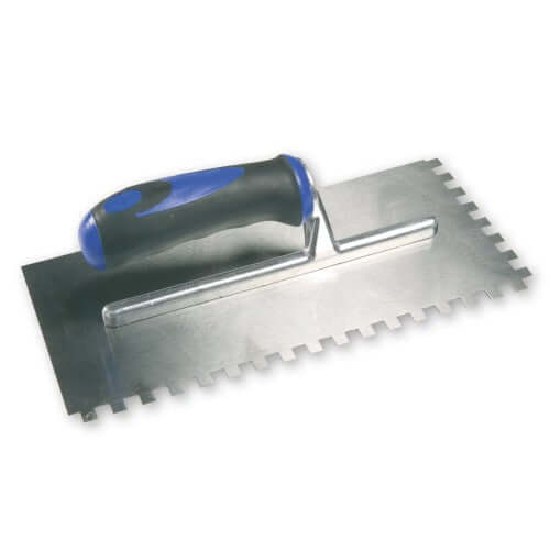 Genesis 908 8 x 8mm Soft Grip Square Notch Trowel 280 x 115mm TILEJOB