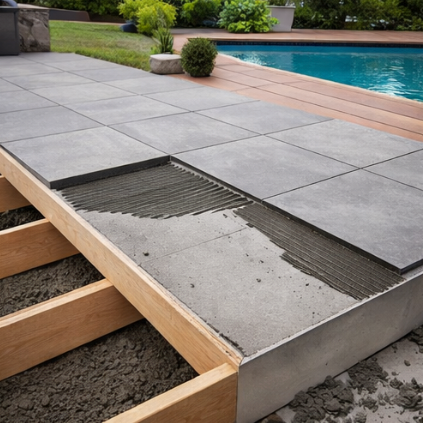 Cement boards outdoor