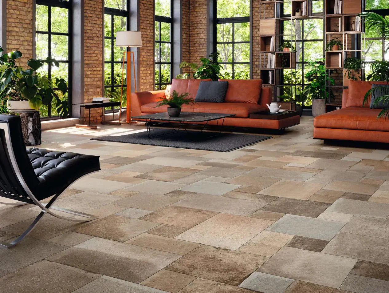 Lounge room floor tiles