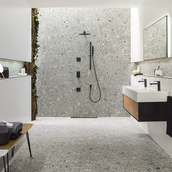 Bathroom floor tiles