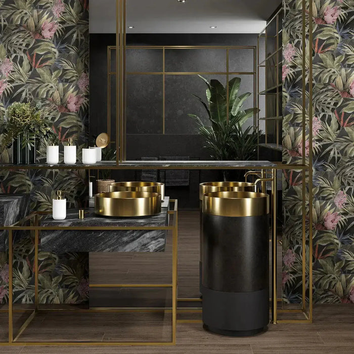 Black wall tiles