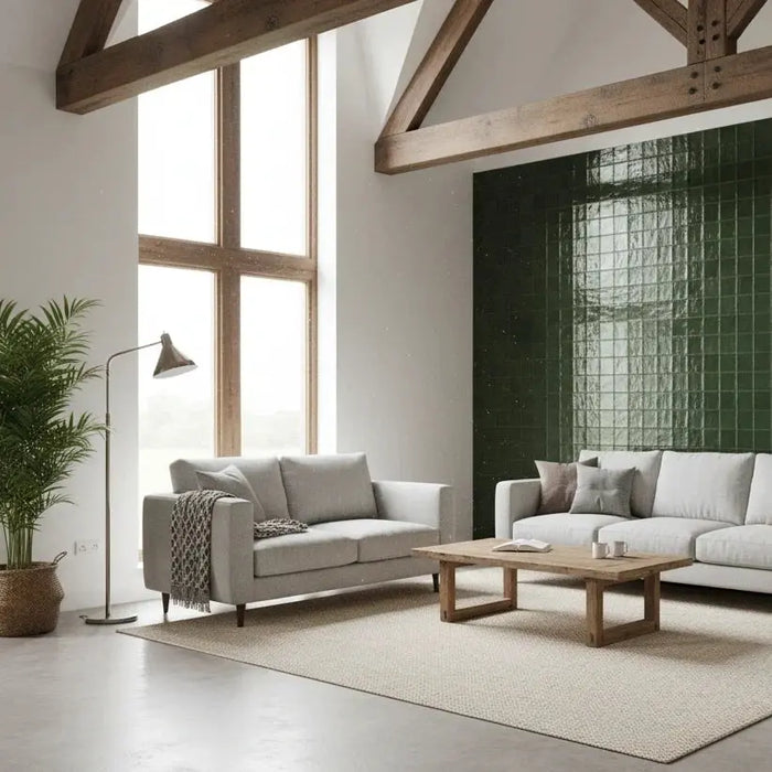 Green kitchen tiles - best colour combinations