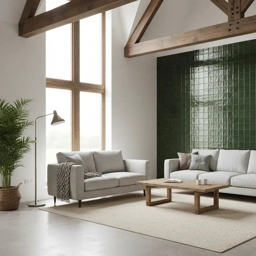 Green kitchen tiles - best colour combinations