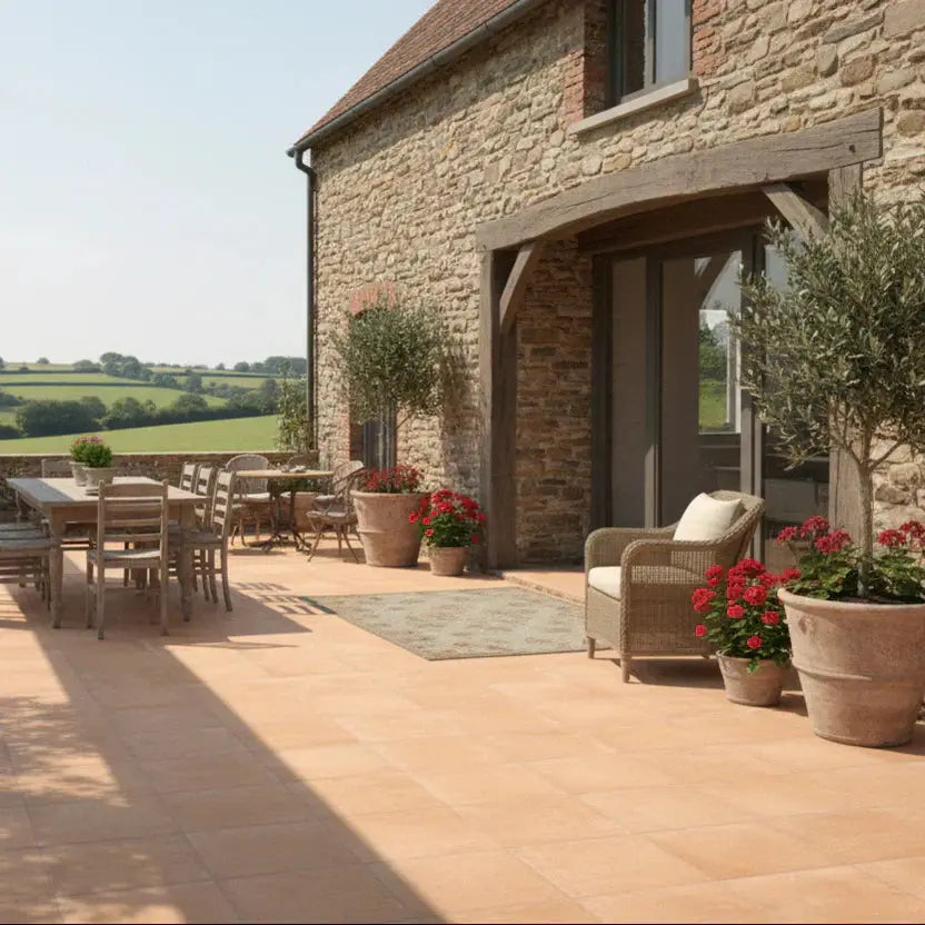 Terracotta outdoor tiles