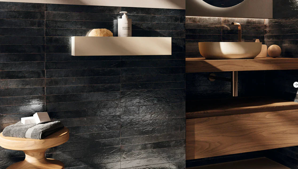 Black Bathroom tiles