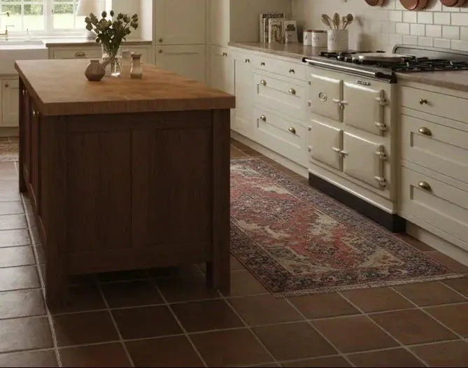Rustic kitchen floor tiles