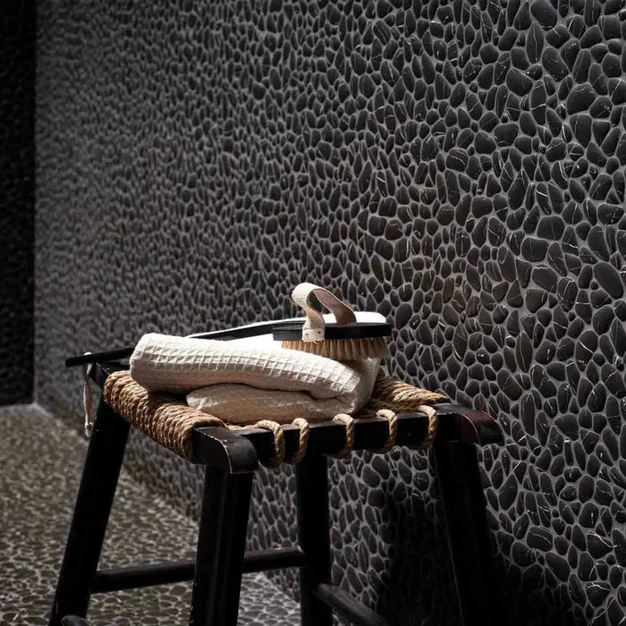 Pebble mosaic tiles