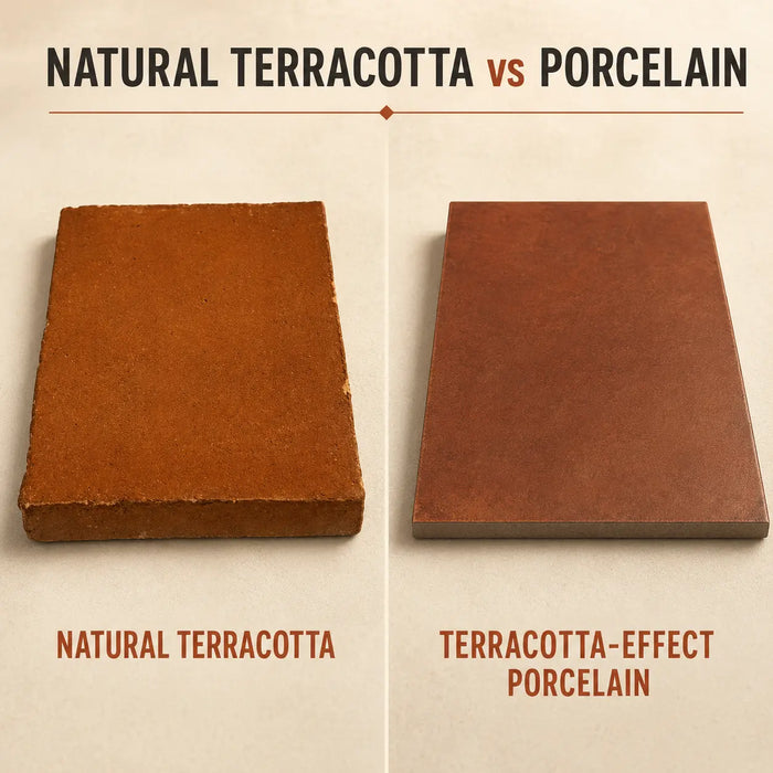 Timeless terracotta natural vs porcelain tile?