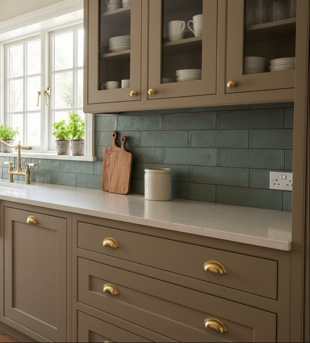 Monaco Brick green matt porcelain 60x250x9mm TILEJOB