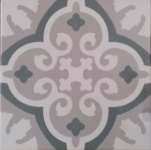Verona Grey Pattern matt porcelain 200x200x10mm TILEJOB