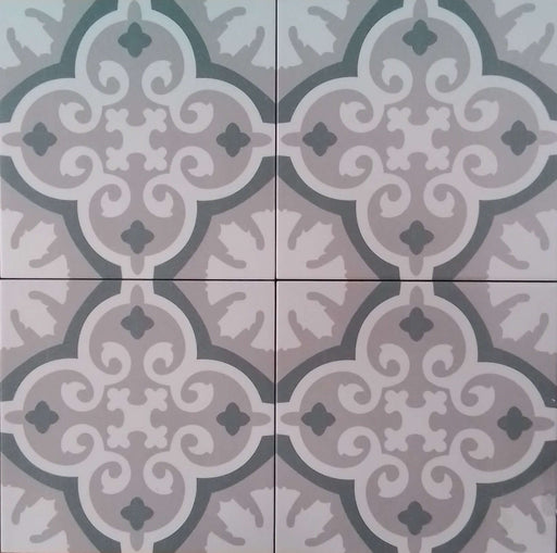 Verona Grey Pattern matt porcelain 200x200x10mm TILEJOB