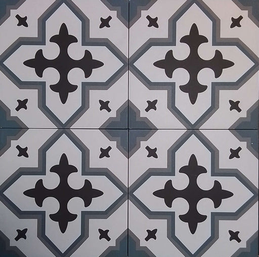 Geometry blue matt porcelain 200x200mmx9mm TILEJOB