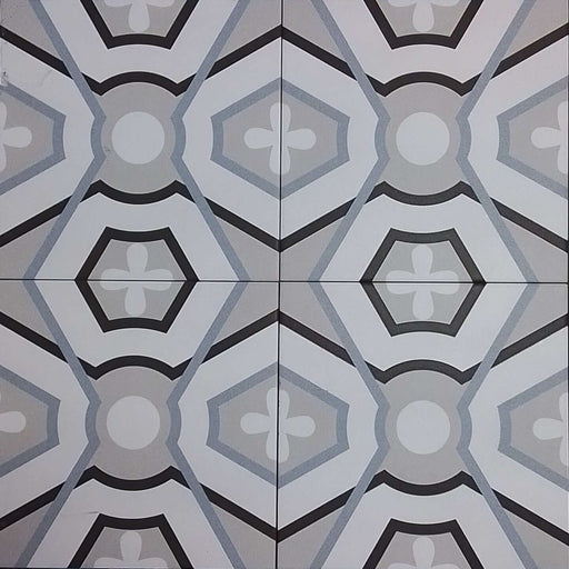 Geometry grey matt porcelain 200x200mmx9mm TILEJOB