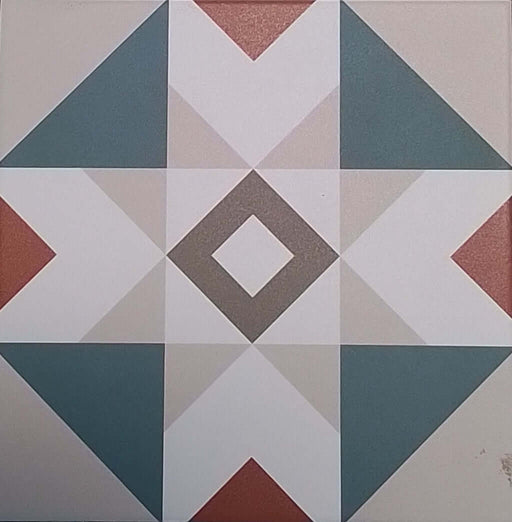 Geometry red matt porcelain 200x200mmx9mm TILEJOB