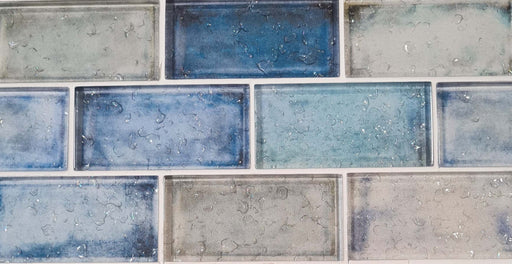 Rainfall Blue Mosaic Wall 350x300x8mm TILEJOB