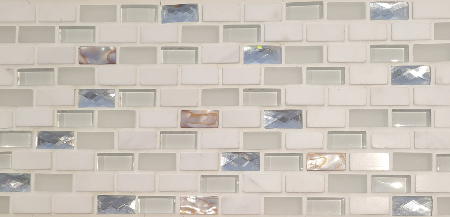 Nautica Oyster White Mosaic Wall 295x292x8mm