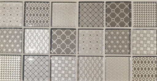 Tapestry Grey Mosaic Wall 300x300x8mm TILEJOB