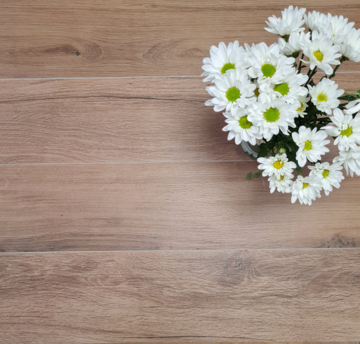 Manor Dark Oak Wood effect porcelain tiles cut sample