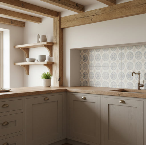 Verona Blue  Pattern matt porcelain 200x200x10mm