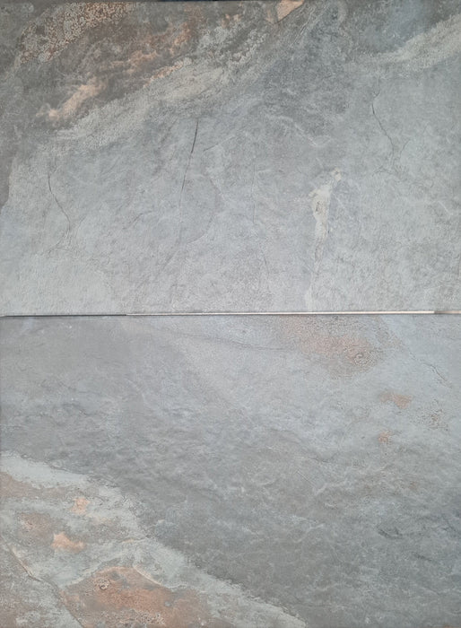 Burbank Storm Green Grey Stone Effect Porcelain Wall and Floor Tiles 600x400mm