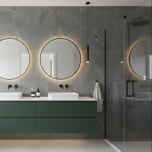 Burbank Storm Green Grey Stone Effect Porcelain Wall and Floor Tiles 600x400mm