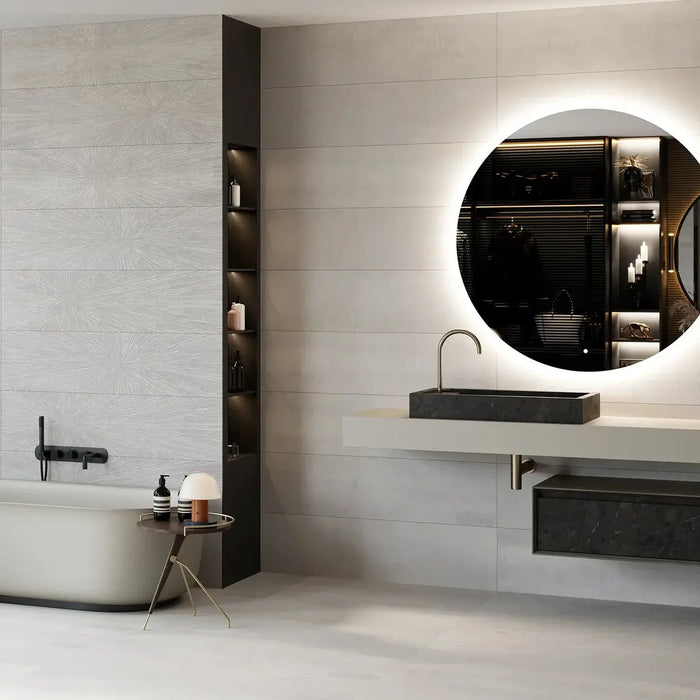Ionic White Metal Effect Wall & Floor Tiles