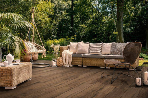 Manor Dark Oak Wood effect porcelain tiles 20x120cm All tiles TILEJOB