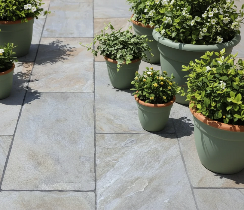 Antique Yard Flooring Beige Mix Outdoor Tumbled tiles 40x80x2cm