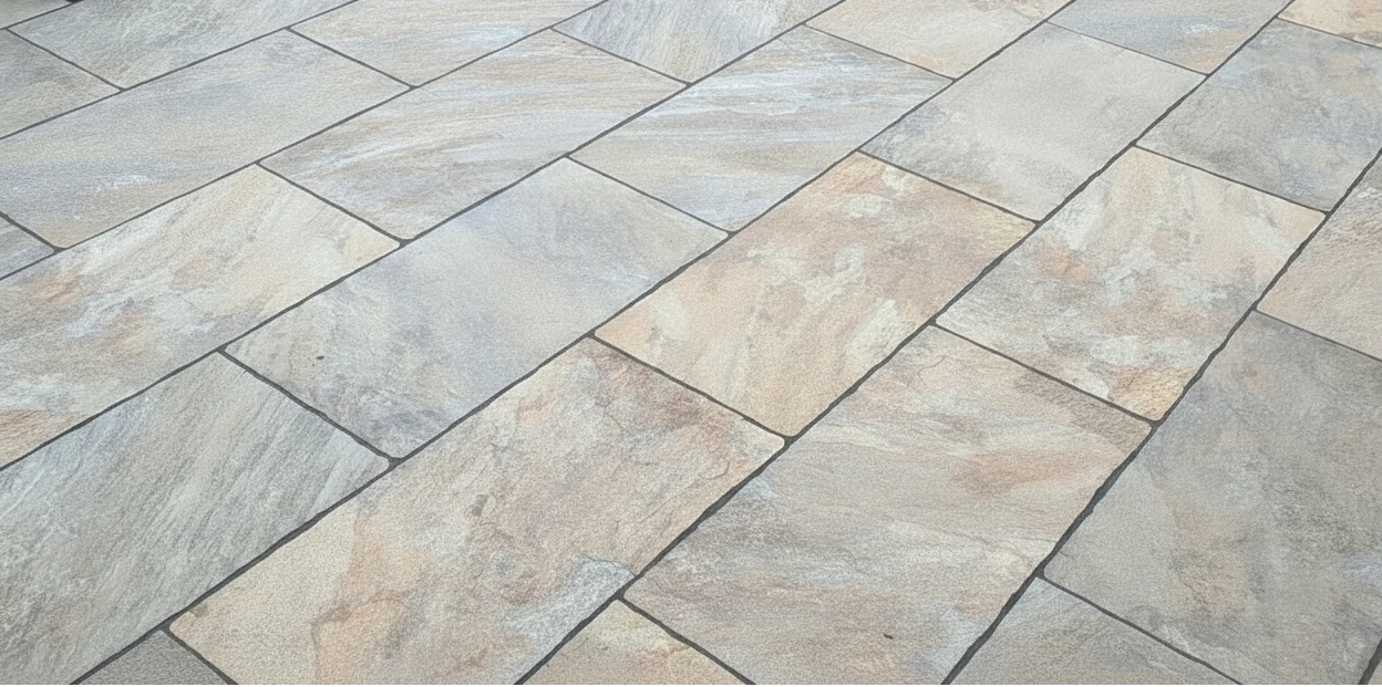 Antique Yard Flooring Beige Mix Outdoor Tumbled tiles 40x80x2cm
