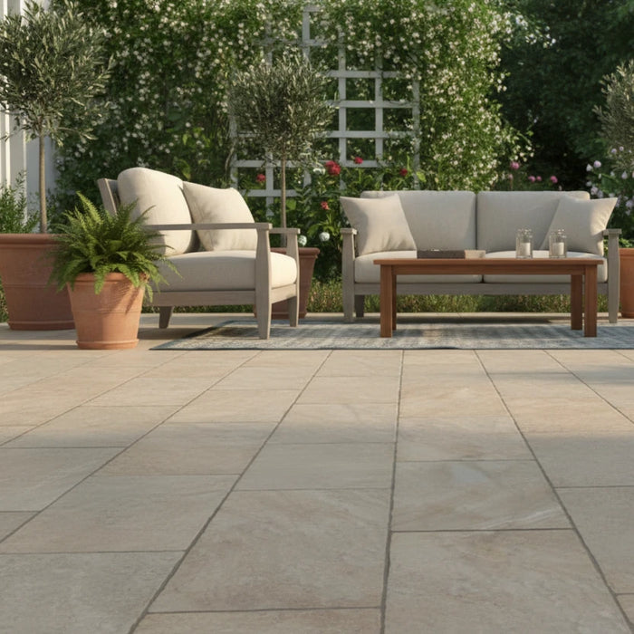 Antique Yard Flooring Beige Mix Outdoor Tumbled tiles 40x80x2cm