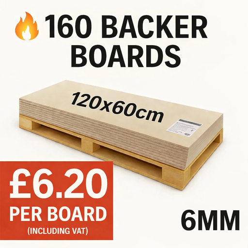 Aqua boards, Fibre cement boards 60x120cm, 6mm