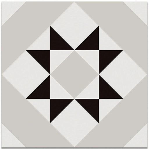 Blanconero Georgian Geometric Grigio 200x200x8.5mm TILEJOB