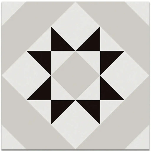 Blanconero Georgian Geometric Grigio 200x200x8.5mm TILEJOB