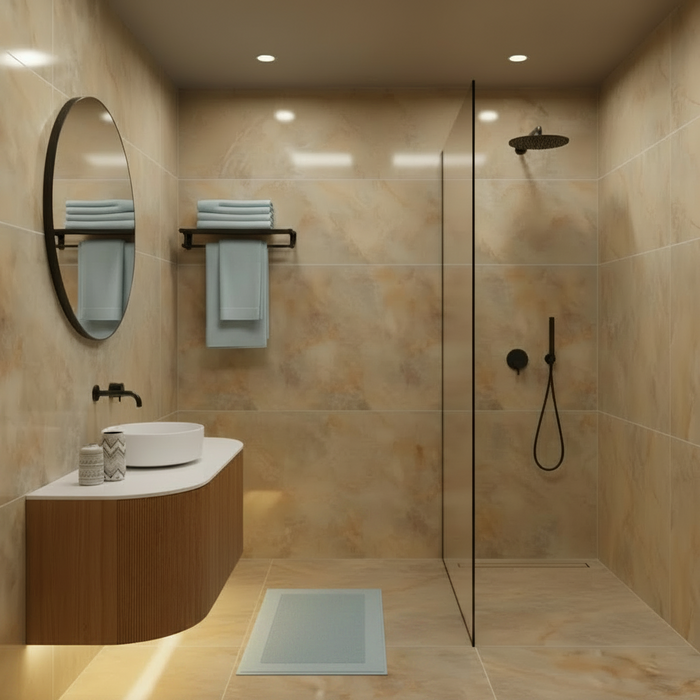 Carat Luna Gloss onyx bathroom porcelain tiles  60x120cm