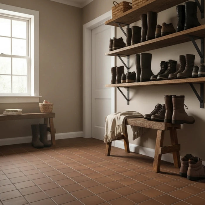 Cathedral Classic Victorian Brown quarry tiles 15x15cm