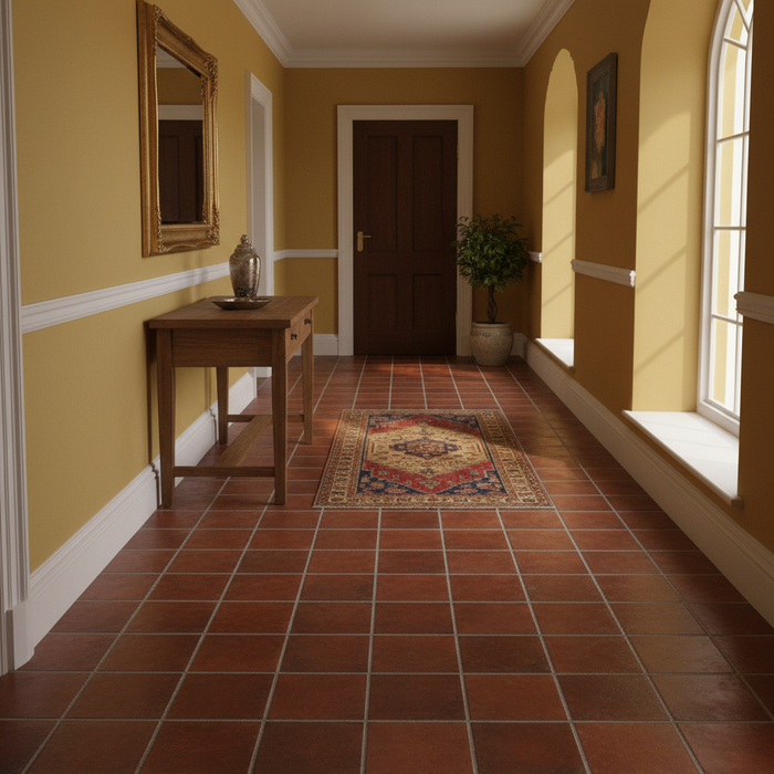 Cathedral Classic Victorian Red quarry tiles 15x15cm