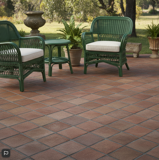 Cathedral Classic Victorian Red quarry tiles 15x15cm