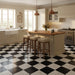 Charming Black Classic Marble effect tiles 30x30cm