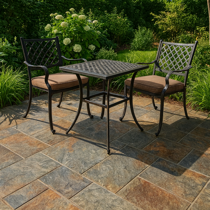 Multi Colour Rust Slate Outdoor Opus Porcelain Paving Tiles Mix Pallet deal 21.06m²